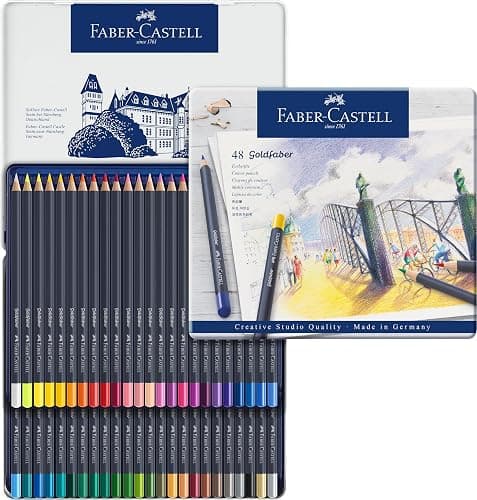 Faber-Castell Creative Studio Goldfaber Color Pencils - Tin of 48 - Image 1