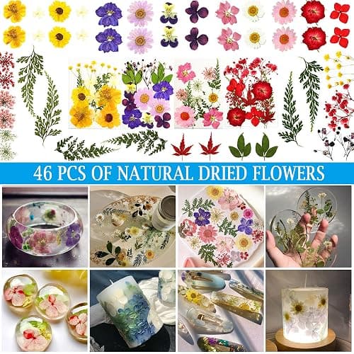 Myzzxt Resin Decoration Accessories Kit,Supplies Kit for Beginner,with Dried Flowers,Butterfly Stickers,Mica Powder and Fillers,Measuring Cups Tool Kit,for Resin Jewelry Making thumbnail 4