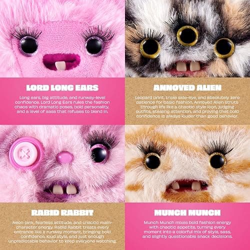 Fuggler Baby Baddies Fugg 5 Inch (6 Pack) by ZURU | Mini Funny Ugly Monster plush; signature teeth; soft & huggable; multipack; for fans & collectors; gift for tweens & teens thumbnail 4