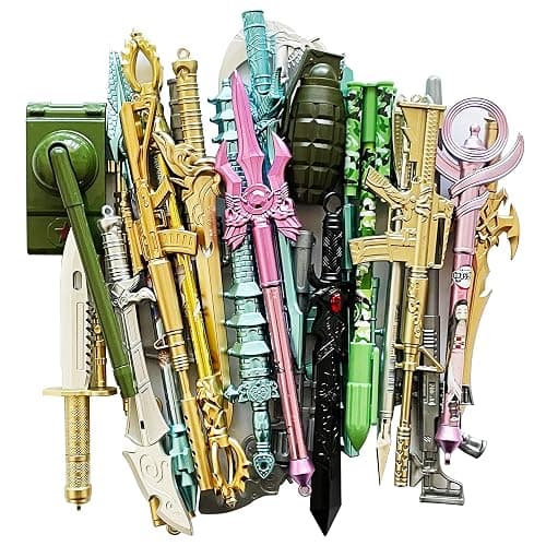 sencoo 24 pack Gel Pens Black Ink Sword Creative Stationery Pens Students Prize Children Gift Christmas Birthday School Boy Present thumbnail 3