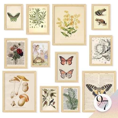 97 Decor Cottagecore Wall Art - Vintage Fairycore, Boho Fairy Room Decor, Nature Earthy Posters For Room Aesthetic, Mushroom Cottage Core Wall Art For Dorm Bedroom (unframed) - Image 1