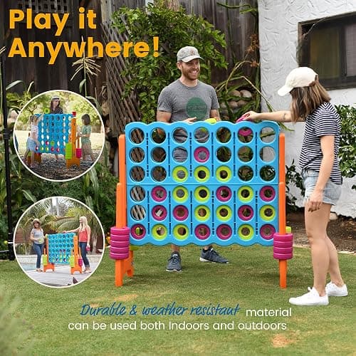Jumbo 4-To-Score, Giant Game, Vibrant - Vibrant thumbnail 4