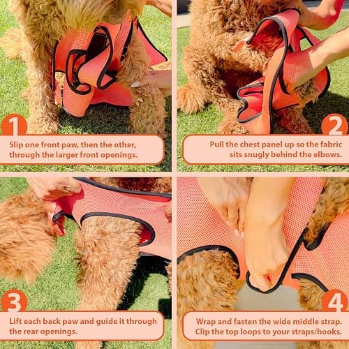 HamInWay Pet Grooming Hammock – Large Dog Grooming Sling for Nail Trimming, Bathing & Ear/Eye Care – Pink thumbnail 2