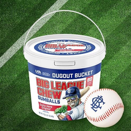 Big League Chew - Original Bubble Gum Flavor + 80pcs Individually Wrapped Gumballs + For Games, Concessions, Picnics & Parties thumbnail 3