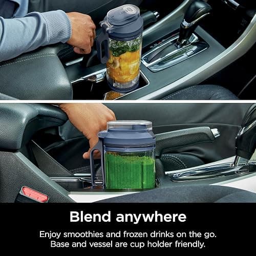 Ninja Blast Max, Portable Blender + Twist & Go, Personal Smoothie, Blend, Ice Crush, 3 Programs, Cordless, 22 oz removable Vessel, Dishwasher Safe, Leakproof, Navy, BC251NV thumbnail 9