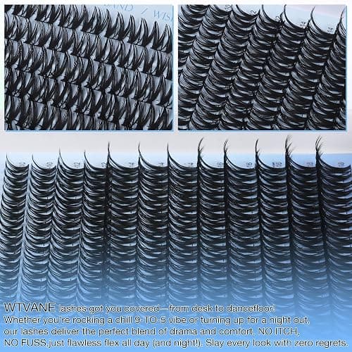 Flora Lash Clusters Kit Wispy Eyelash Clusters 10-18mm DIY Lash Extension Kit D-Curl Individual Lashes Eyelash Extension Kit with Thin Band Lashes Cluster Lash Bond and Seal Lash Tweezers by WTVANE thumbnail 7