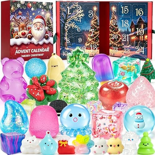Squishy Advent Calendar 2026, 24 Day Countdown for Kid and Adult | Includes 24 Squishy Toys Stress-Relieving Sensory Toys Christmas Countdown, Party Favors, Stocking Stuffers and Gifts - Image 1