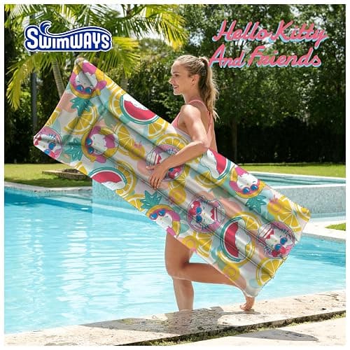 Swimways Hello Kitty Suntanner Pool Float, Inflatable Pool Floats & Kids Pool Toys, Swimming Pool Accessories & Beach Essentials for Teens Aged 14 & Up thumbnail 2
