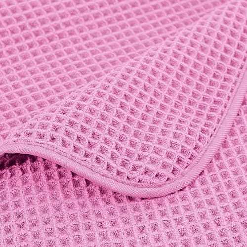 POLYTE Oversize, 60 x 30 in., Quick Dry Lint Free Microfiber Bath Towel Set, 6 Piece (Waffle Weave) thumbnail 3