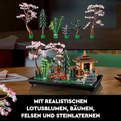 LEGO 10315 Icons Garten der Stille, botanical Zen-Garten-Set für Erwachsene mit Lotusblumen, anpassbare Schreibtisch-Dekoration, inspiriert von Japan, achtsames Geschenk für Frauen und Männer thumbnail 7