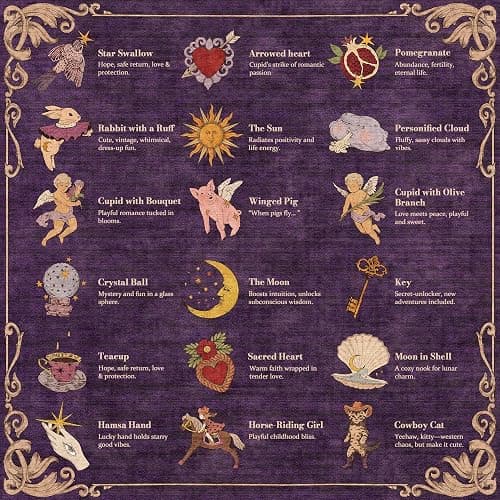 8x10 Celestial Sun Moon Unique Plum Dark Purple Soft Washable Area Rug | Low Pile Non-Slip Carpet with Vintage Whimsical Boho Decorative Pattern; Cottagecore Style for Living Rooms or Large Bedrooms thumbnail 4