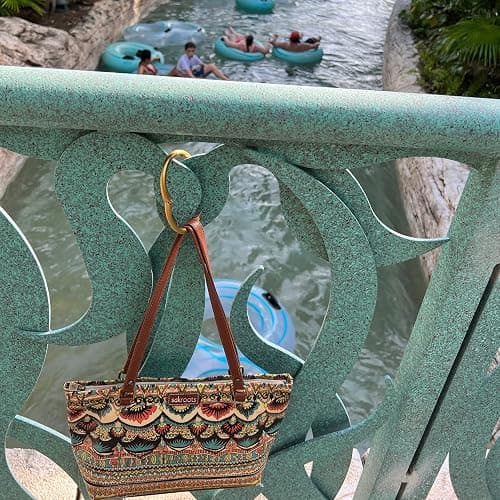 Clipa Bag Hanger - The Ring That Opens Into a Hook, Closes Automatically | Hangs Almost Anywhere in Just 1/2" of Space | Holds 33 lbs Yet Weighs Only 1.6 oz | 8 Styles | 3 yr Warranty thumbnail 5