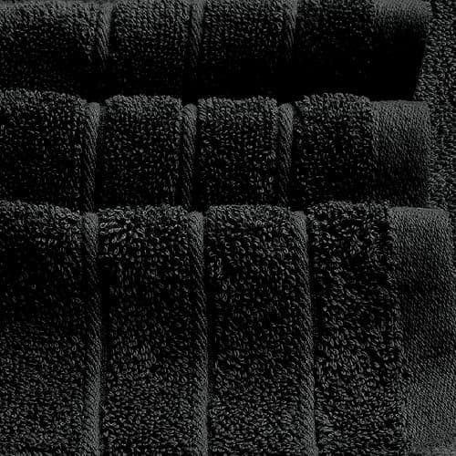 Tens Towels Pack of 4 Extra Large Bath Towels 30 x 60 Inches, 100% Cotton, Larger & Lighter Weight, Quicker to Dry, Super Soft and Absorbent, Perfect for Bathroom, Black thumbnail 6
