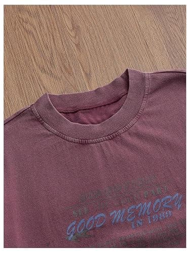 SOLY HUX Men's Letter Graphic Tees Long Sleeve Shirts Y2K Crew Neck 2 in 1 T-Shirt Oversized Tops Streetwear thumbnail 3