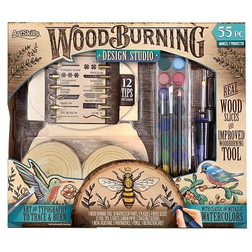 ArtSkills Wood Burning Tool Kit – 55 Piece Complete Woodburning Gift Set | Arts and Crafts Kit, Cool Gifts for Teens and Adults, Fun Crafts DIY Projects, Pyrography Kit - Image 1