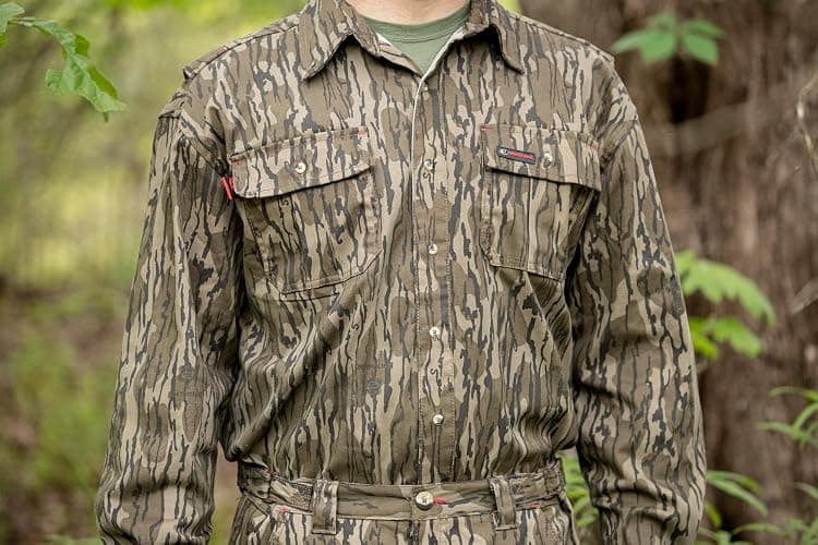 Mossy Oak Men's Long Sleeve Camo Hunting Shirts Cotton Mill thumbnail 6