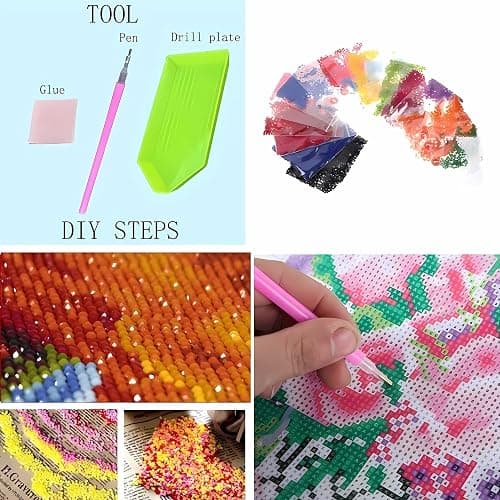 IREDLII Adult Diamond Painting Set, Anime Character Diamond Painting Set 5D Beginner Art Set DIY Full Dot Crystal Craft Set Home Wall Decoration Gift 16x20 inches thumbnail 4