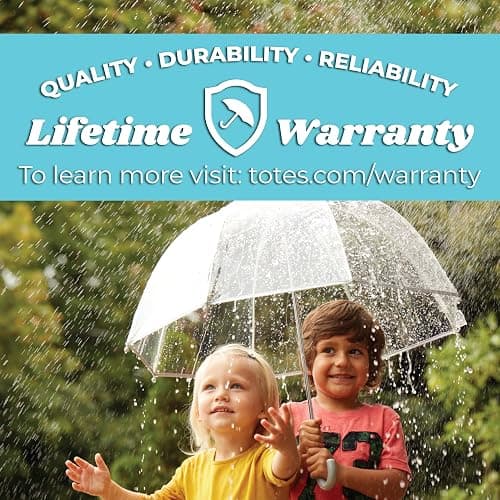 totes Kids Clear Bubble Umbrella with Dome Canopy, Lightweight Design, Wind and Rain Protection Umbrella, Rainbow, Kids - 38" Canopy thumbnail 6