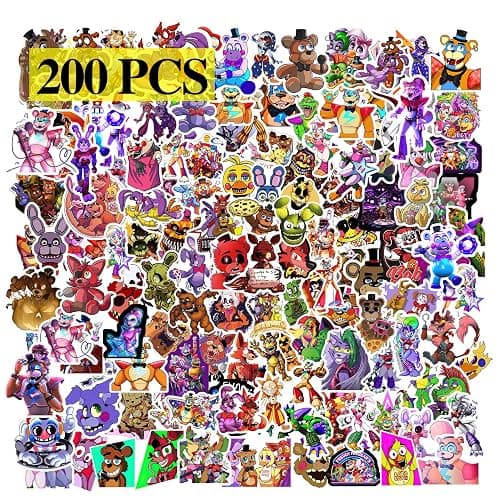 Pounchi Horror Thrilling Stickers (200 Pcs) Cartoon Gaming PVC Sticker, Gifts for Laptop Water Bottle Skateboard Party Supplies Decorations Teens Kids - Image 1