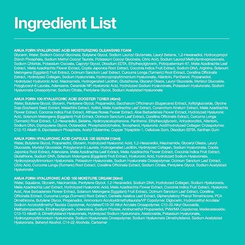 Anua Salmon DNA PDRN Glow Essential Starter Kit | Hyaluronic Acid Skincare Set, Glass Skin Routine with Firming & Hydrating Cleanser, Toner, Serum & Cream, Korean Skincare thumbnail 6
