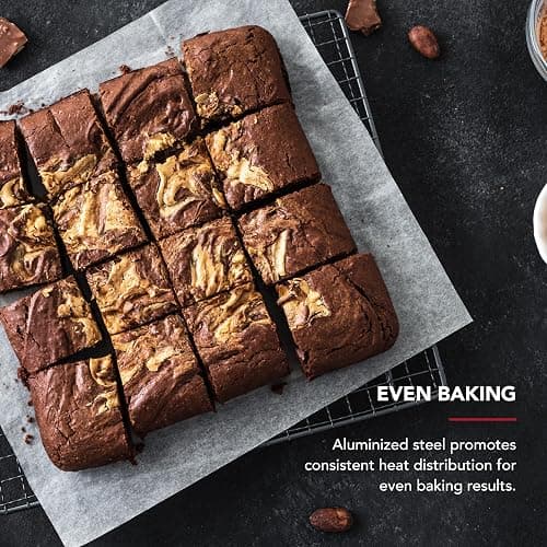 KitchenAid 9in Nonstick Aluminized Steel Square Cake Pan, Contour Silver thumbnail 6