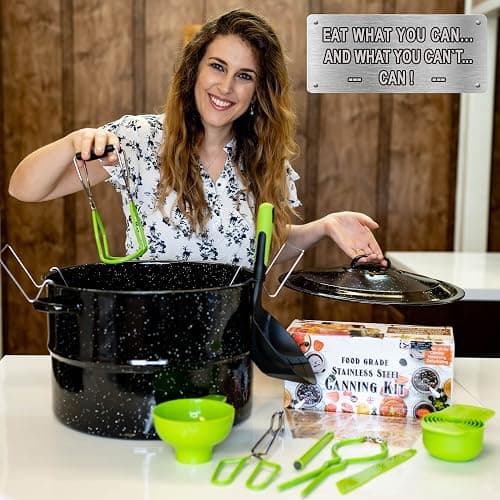 Supa Ant Canning Supplies - Water Bath Canning Pot with Rack & Lid - Starter Kits Set for Beginners - Stainless Steel Water Bath Canner Kit & Rack - Rack, XL Ladle, Measuring Cups, Kitchen Funnel thumbnail 2