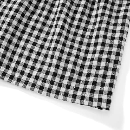Y2k Women Gingham Boxer Shorts Low Rise Micro Pajamas PJ Sleep Short Pants Plaid Sleepwear Sleeping Lounge Bottoms - Black - X-Large thumbnail 4