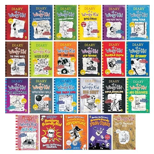 A Library of a Wimpy Kid 1-23 Paperback Edition for Children, The Ultimate Collection Series. thumbnail 3