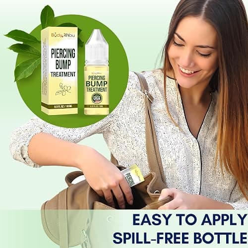 BodyJ4You Piercing Keloid Bump Removal - Natural Oil Piercing Bump Treatment - Nose Septum Belly Ear Cleaner Soothing Skin Recovery Solution - Safe Care Piercing Reduce Appearance Scars - 0.33 Fl Oz - 0.33 Fl Oz (10ml) thumbnail 5