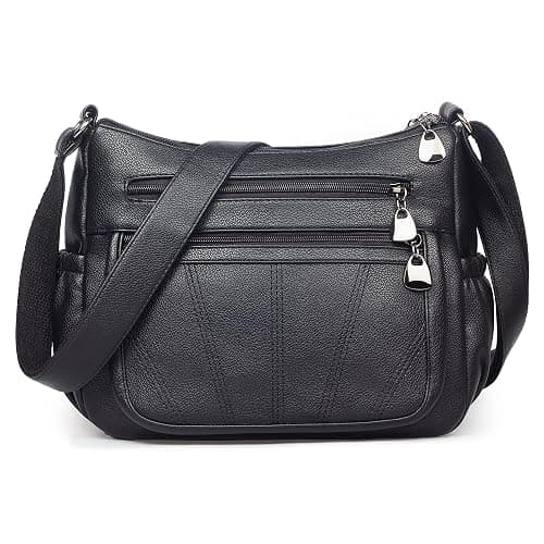 Crossbody Purse for Women Ladies Soft PU Leather Shoulder Bag Medium Roomy Handbag Fashion Tote Top Handle Satchel - Image 1