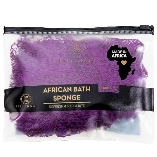 Bellanomi African Exfoliating Net Sponge, Authentic, Ethically sourced from Nigeria, 45 inches Long, Back Scrubber for Daily use (Indigo) thumbnail 2