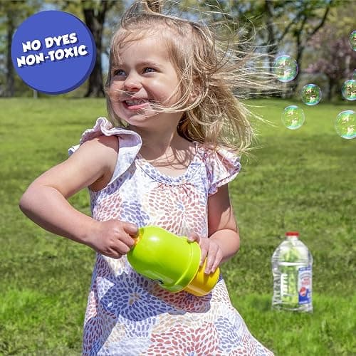 Little Kids Bubbles by Fubbles | Made in The USA | 64oz Non Toxic Bubble Solution | Refill Solution for Bubble Machines and Bubble Toys thumbnail 4