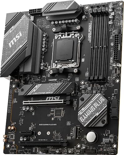 MSI B650 Gaming Plus WiFi Gaming Motherboard (AMD Ryzen 9000/8000/7000 Series Processors, AM5, DDR5, PCIe 4.0, M.2, SATA 6Gb/s, USB 3.2 Gen 2, HDMI/DP, Wi-Fi 6E, Bluetooth 5.3, 2.5Gbps LAN, ATX) thumbnail 3