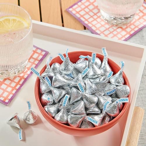HERSHEY'S KISSES Milk Chocolate Candy Bulk Party Pack, 30 oz | Hershey Kisses Bulk, Kosher and Gluten Free, Individually Wrapped for Candy Dishes, Parties and Baking, 30 oz thumbnail 5