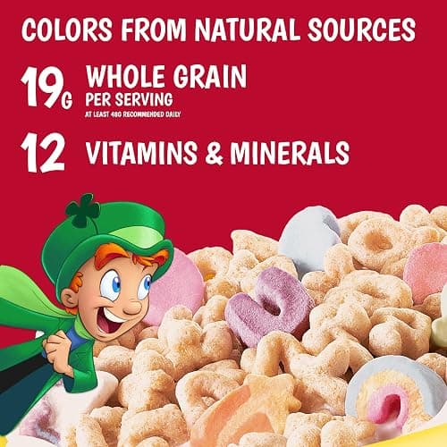 Lucky Charms Gluten Free Cereal with Marshmallows, Kids Breakfast Cereal, Made with Whole Grain, Giant Size, 26.1 oz thumbnail 6