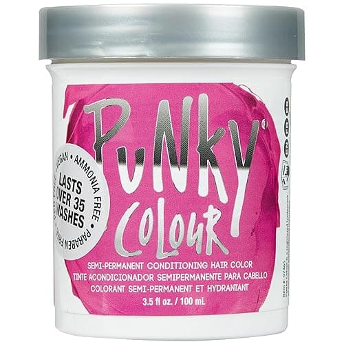 Punky Flamingo Pink Semi Permanent Hair Color - Vegan & Cruelty-Free Conditioning Hair Dye, Lasts Up to 35 Washes, 3.5 fl oz - Image 1