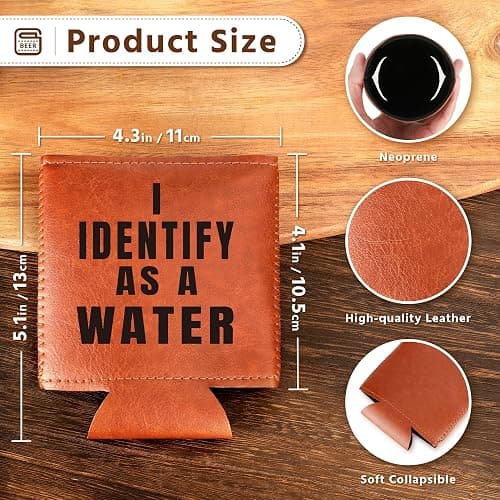 LEJIAJINW Gifts for Dad Christmas Father from Daughter Son, Dad Christmas Birthday Gifts for Men Xmas Husband Grandpa Boyfriend Valentine Anniversary Retirement Daddy, Leather Can Cooler thumbnail 3