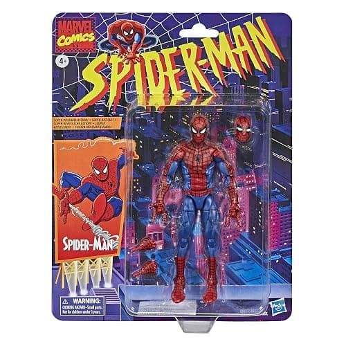 Hasbro Marvel Legends Series 6-inch Collectible Spider-Man Action Figure Toy Retro Collection thumbnail 2