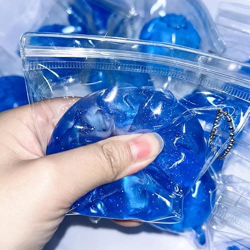 Taba Squishy ,Stress Ball,Kawaii Squishies Silicone Toys,Stress Relieving Fur Ball OPP Packaging Gifts|Squishy Fidget Toys for Anxiety&Relaxation|Perfect Desk Accessory for Adults(Big Blueberry) thumbnail 7