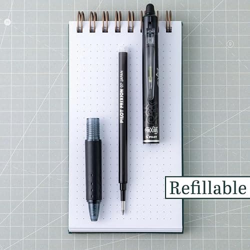 PILOT FriXion Clicker Erasable Pens, Refillable & Retractable Gel Ink Pens, Fine Point 0.7 mm, Black Ink, 3-Pack - Ideal for School, Journaling, & Office Writing thumbnail 5