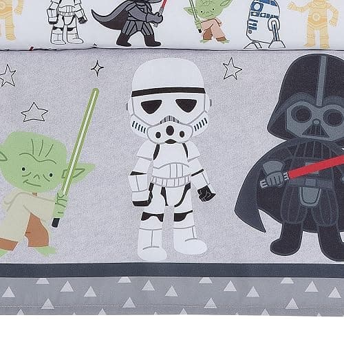 Lambs & Ivy Star Wars Classic 3-Piece Baby Crib Bedding Set - Yoda/Darth Vader thumbnail 6