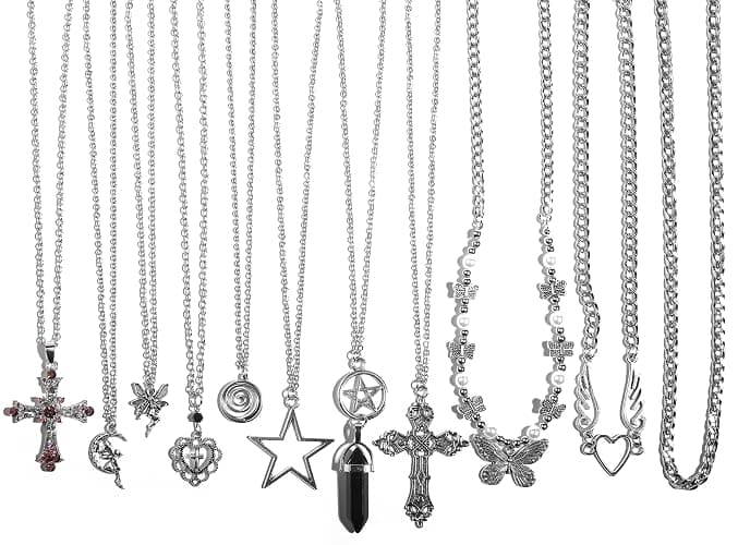 LIRUNQIN Y2k Accessories Goth Grunge Y2k Star Indie Butterfly Boho Cross Pendent Y2k Jewelry for Women Men - Image 1