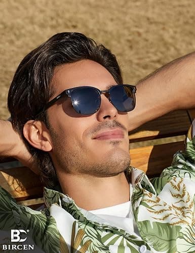 BIRCEN Polarized Sunglasses for Men UV - Protection Classic Shades for Driving Sports Fishing with Al-Mg Metal Frame thumbnail 3