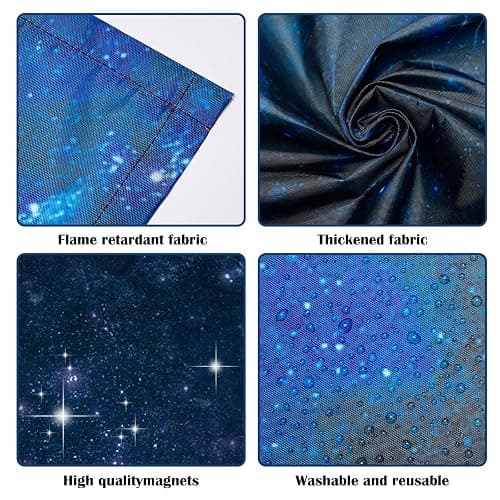 ANGSYLTH 2 Pcs Fluorescent Light Covers - 4 x 2 Feet Covers for Ceiling Lights, Magnetic Light Filters for Classroom, Office, Hospitals, Home - Starry Sky thumbnail 4