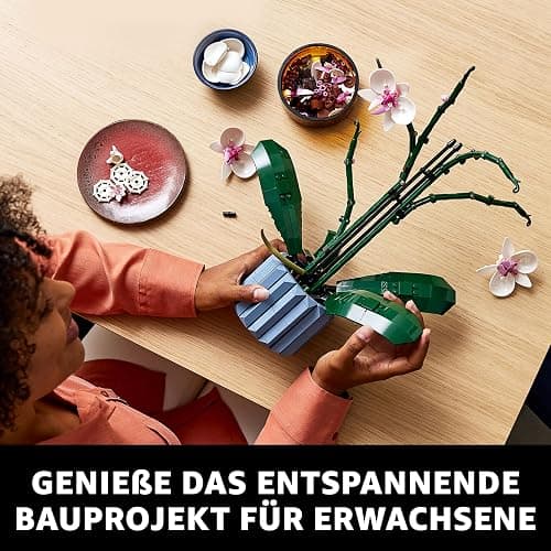 LEGO Botanicals Orchidee - Künstliche Pflanzen Set mit weißen und rosa Blumen - Modellbausatz für Erwachsene - Home und Zimmer-Deko - Botanik Kollektion - Geschenke für Frauen und Männer 10311 thumbnail 5