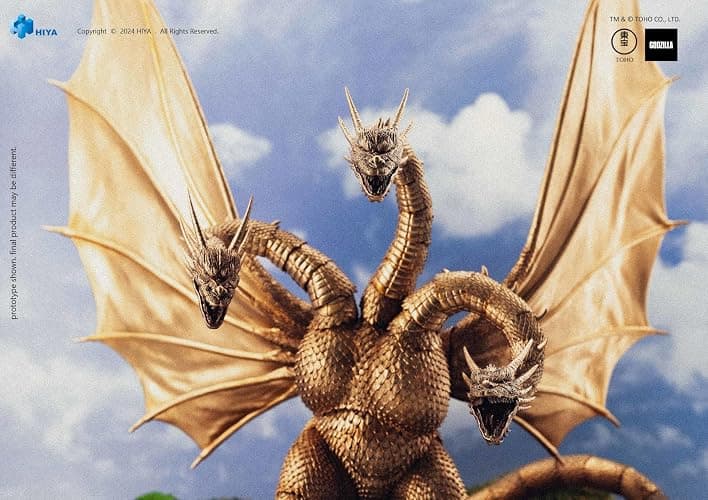 Godzilla vs. King Ghidorah - King Ghidorah Exquisite Basic Series Previews Exclusive Action Figure thumbnail 11