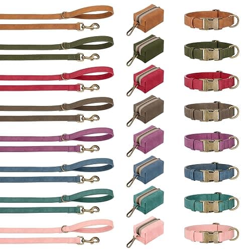 Didog Soft PU Leather Dog Collar, Stylish Quick Released Dog Collar for Large Dogs, Easy Clean Adjustable Pet Collar for Daily Walking, Blue, L Fit 15-23" Neck thumbnail 6