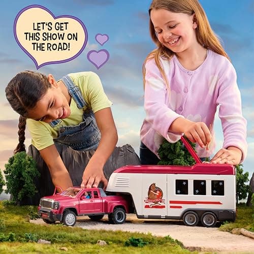 Schleich Horse Club - 119 PC Lakeside Truck and Trailer Playset With 2 Horse Figurines, 2 Poseable Rider Figures and Accessories - Interactive Play for Girls and Boys - Toys for Kids Ages 5+ | 42705 thumbnail 2
