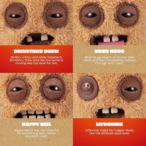 Fuggler Fugg Nuggets 3.5 Inch (6 Pack) by ZURU | Clip-on Funny Ugly Monster keyrings; signature teeth; soft & collectible; for fans & collectors; gift for tweens & teens thumbnail 5