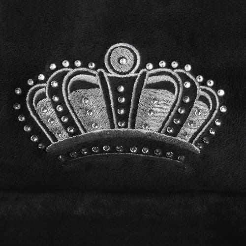 Juicy Couture Crown Bling Black Pet Bed for Dogs and Cats - Small 24" x 14" x 8" thumbnail 5